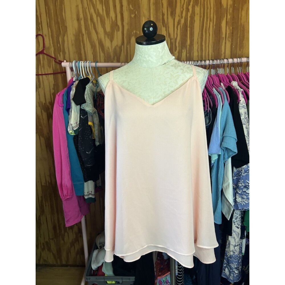 TORRID Sophie Blush Chiffon Double Layer Swing Cami Top Plus Size 3 (3X) NWT - Picture 2 of 11
